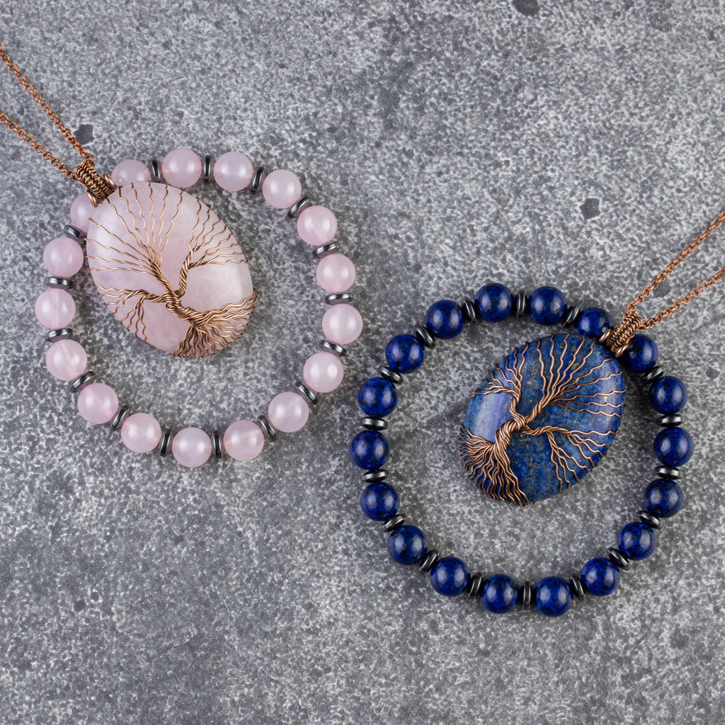 Rose quartz and lapis lazuli relationship jewelry set