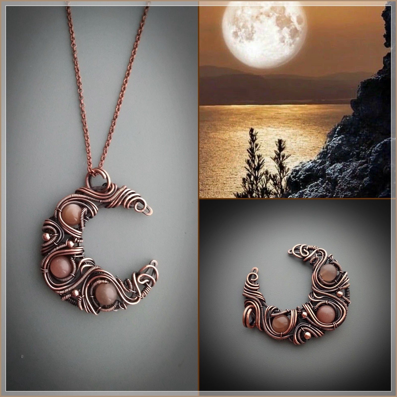 Natural Moonstone Silver Necklace | Pentagram Star Pendant – Mindful Souls  Australia